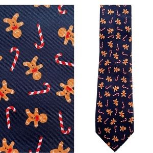 Wembley Gingerbread Candy Cane Christmas Holiday Kid Boy Neck Tie 100% Polyester